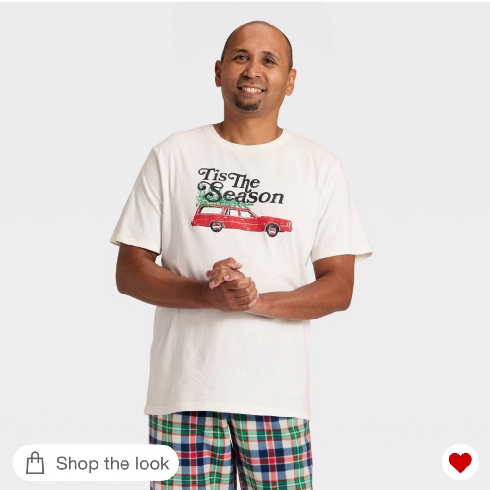 Men’s Tis the Season Christmas PJ T-shirt size Medium